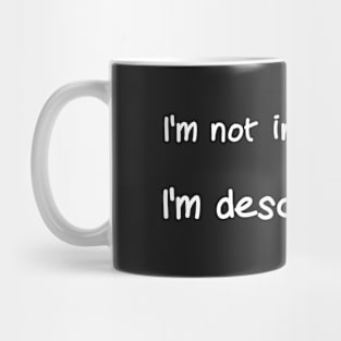 I'm not insulting you, I'm describing you Mug